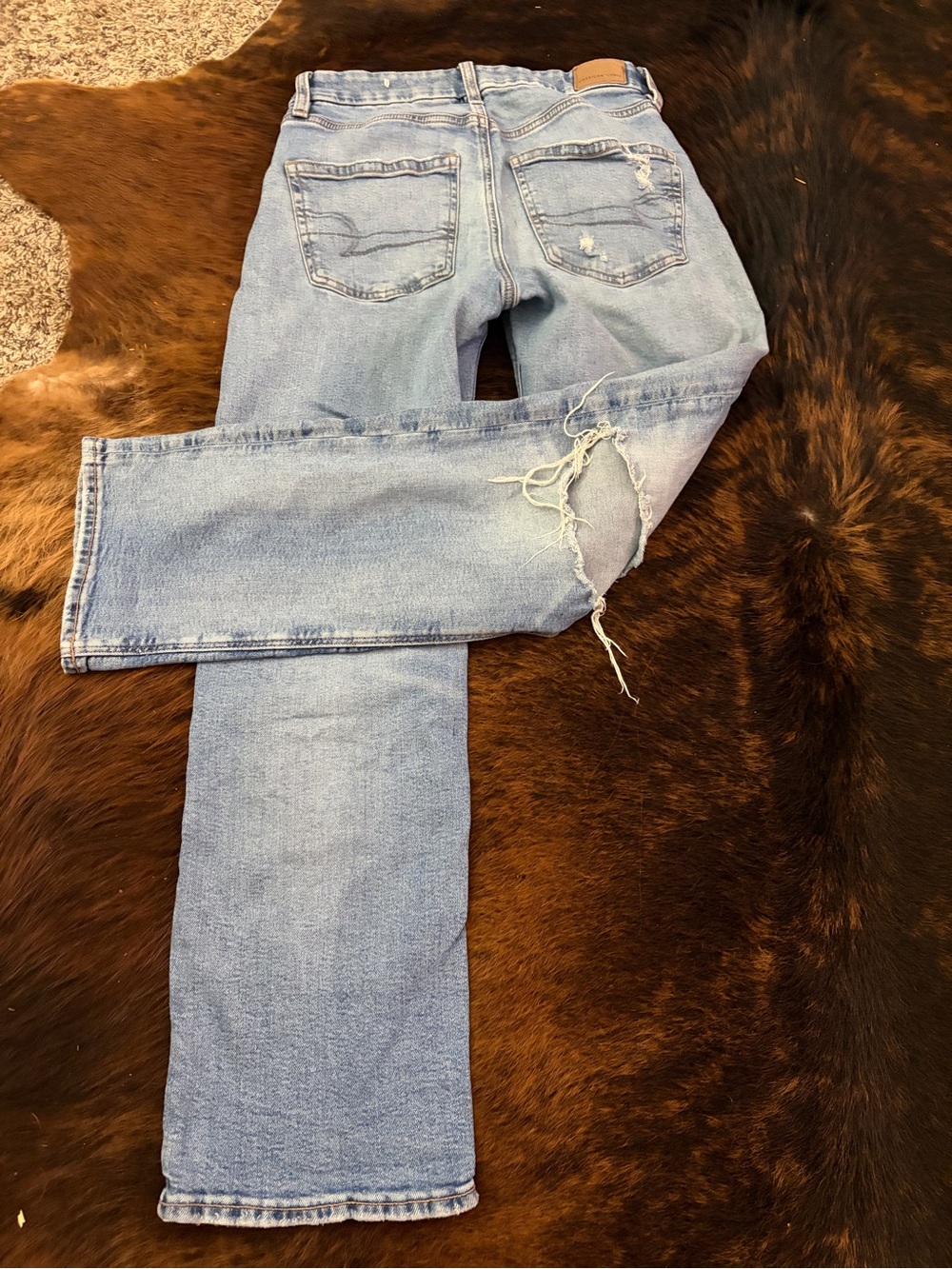 American Eagle Outfitters Light Blue Straight Leg Jeans